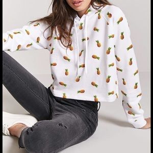 Pineapple cropped sweatshirt